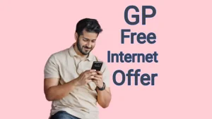 A boy is dialing GP Free internet offer code.
