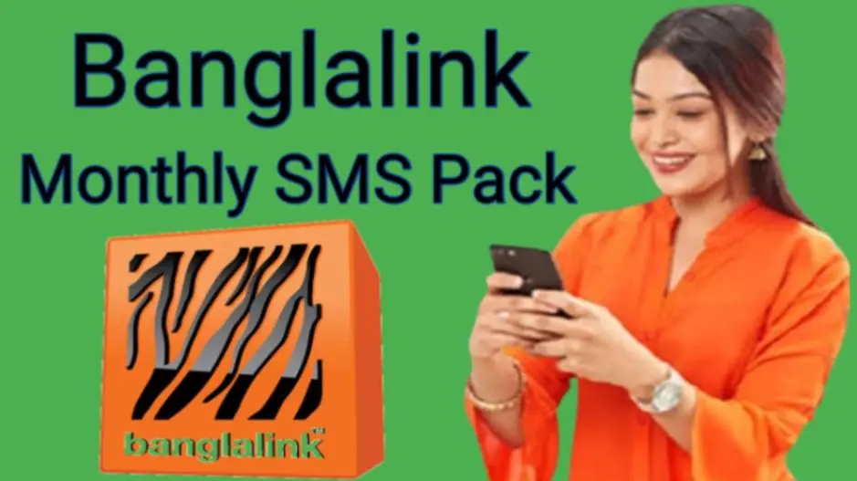 A Bangladeshi girl is smiling to get Banglalink Monthly SMS Pack